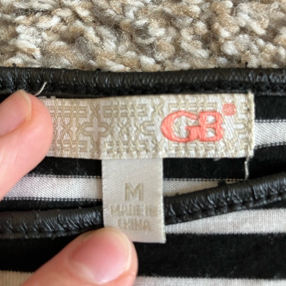 Gianni Bini Black and White Striped Mini Dress - Picture 4 of 4